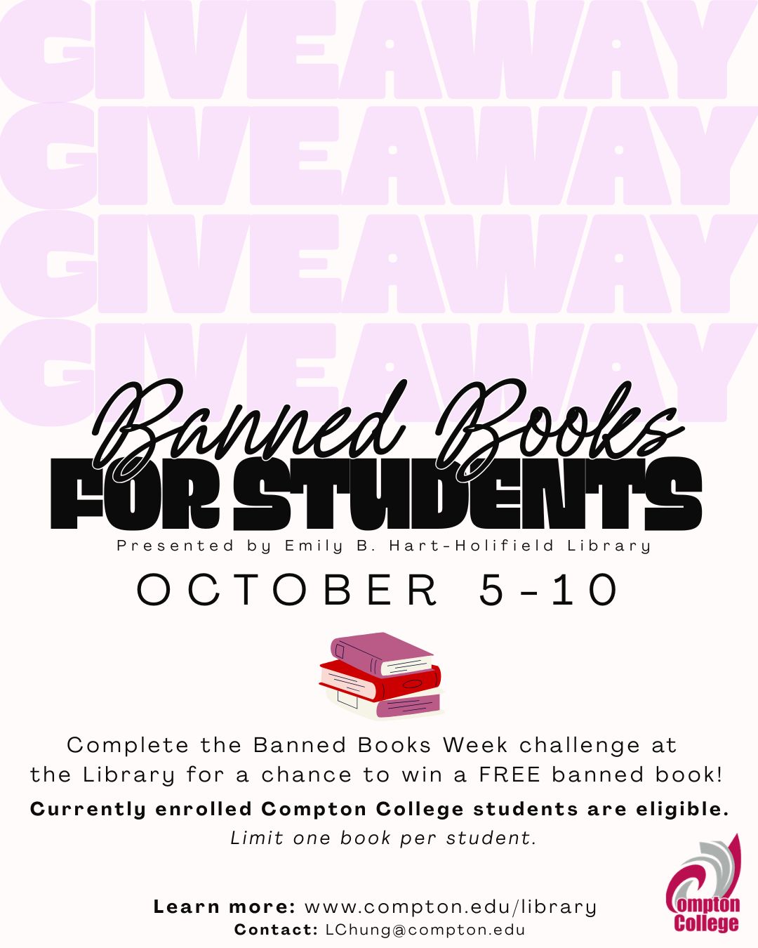 Banned Books Giveaway Flyer