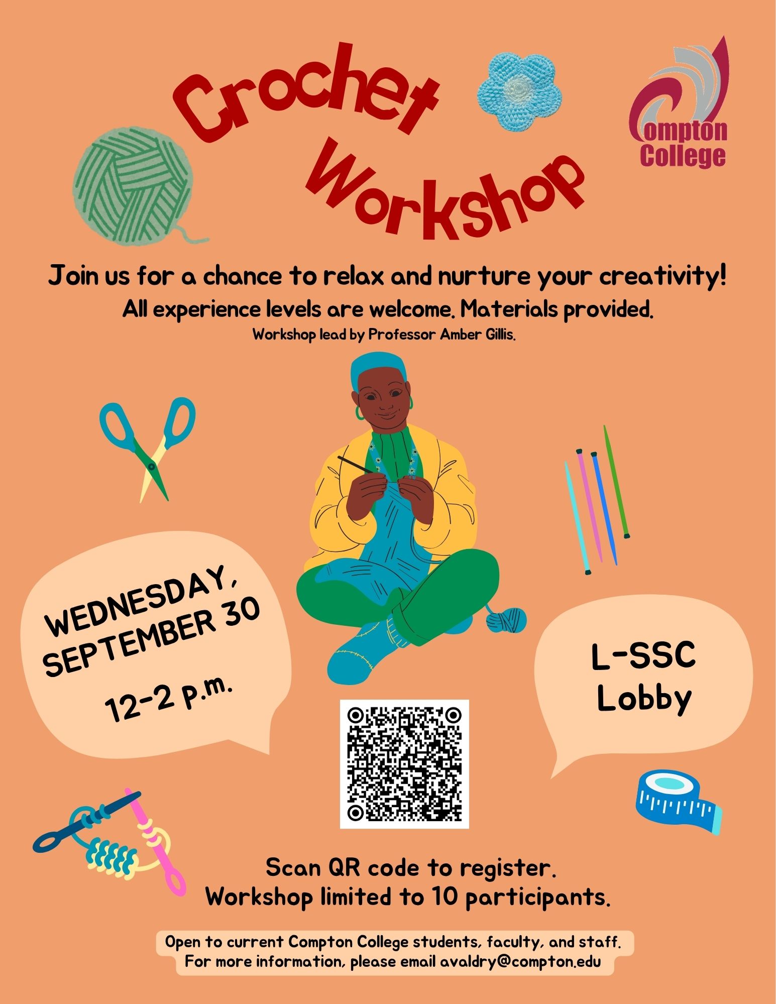 Crochet workshop flyer Crochet workshop flyer