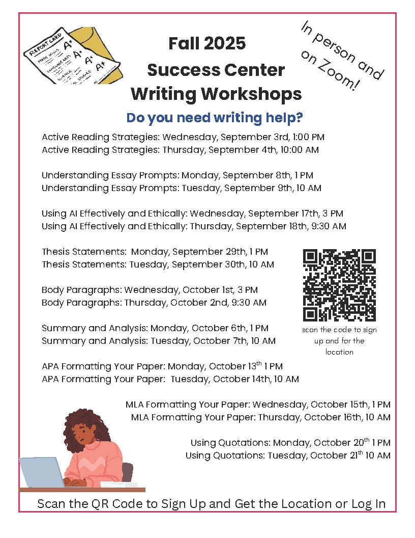 SSC Workshop Flyers Fall 2025