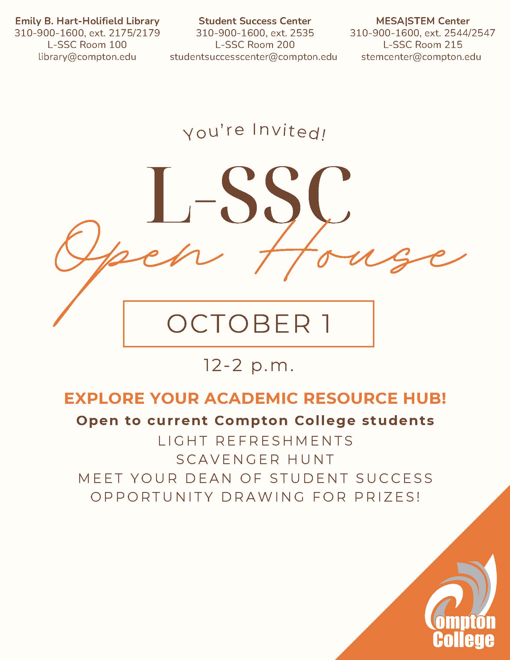 SSC Open House Flyer SSC Open House Flyer