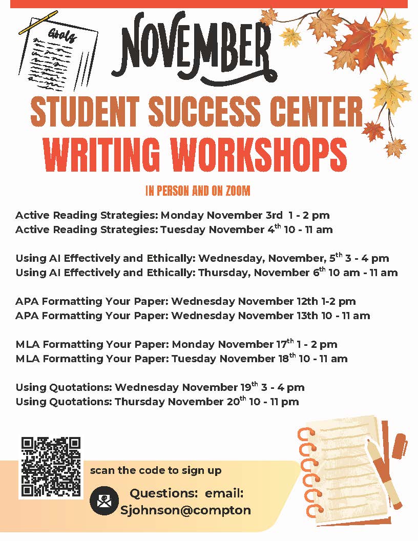 SSC Workshops November SSC Workshops November