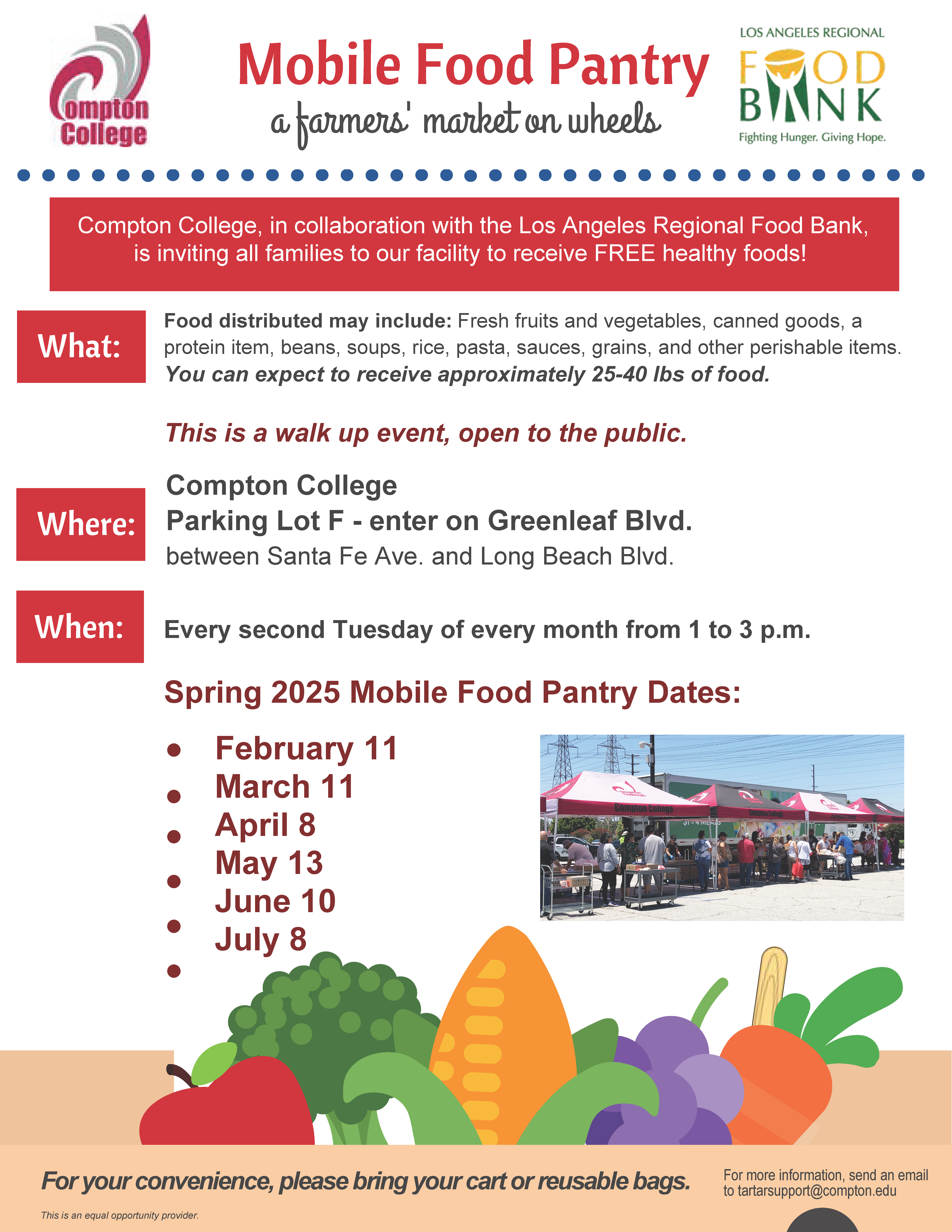 Spring 2025 Mobile Food Pantry Dates and Info