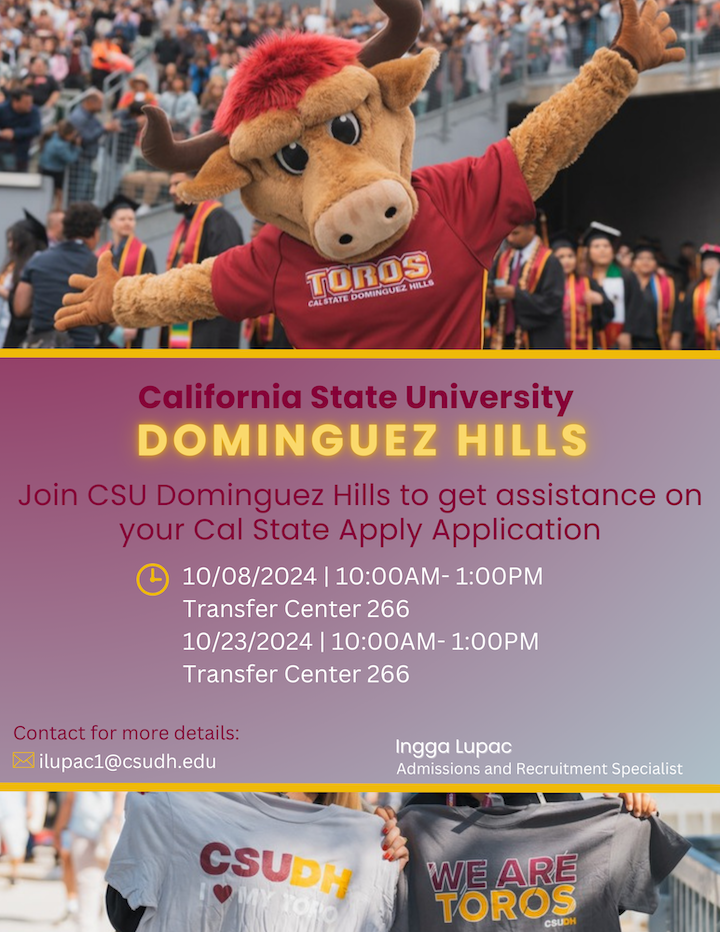 Flyer for CSUDH October In-Person Visits